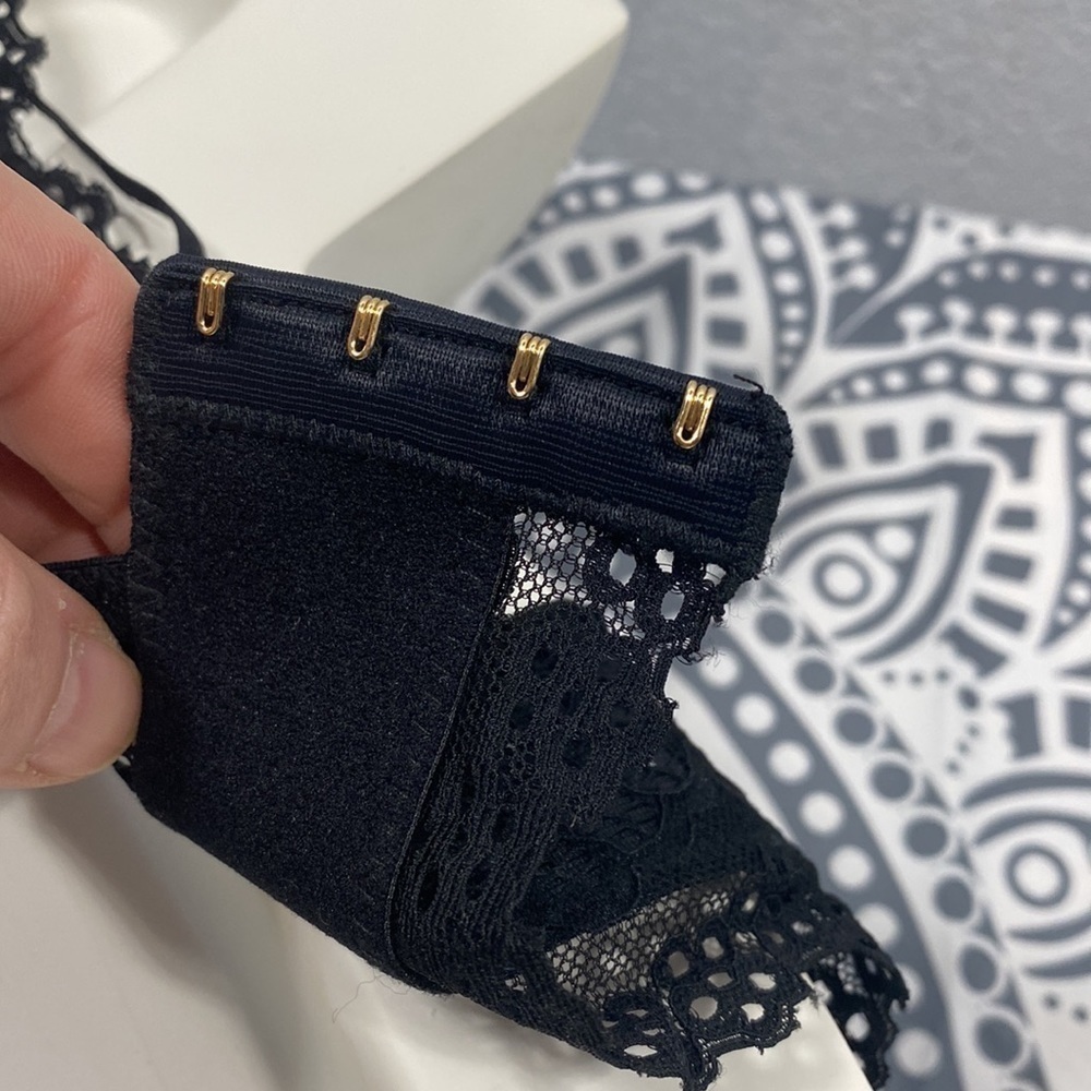NWOT LA VIE EN ROSE lace and plaid bra​​​​​​​​​​​ - Picture 7 of 11